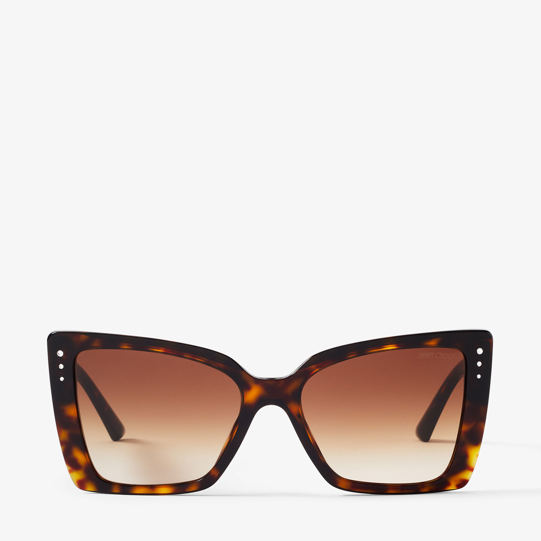 JIMMY CHOO ラウントフレムサンクラス ELLOS DYG Lorea | Brown Havana Butterfly Frame Sunglasses | JIMMY CHOO