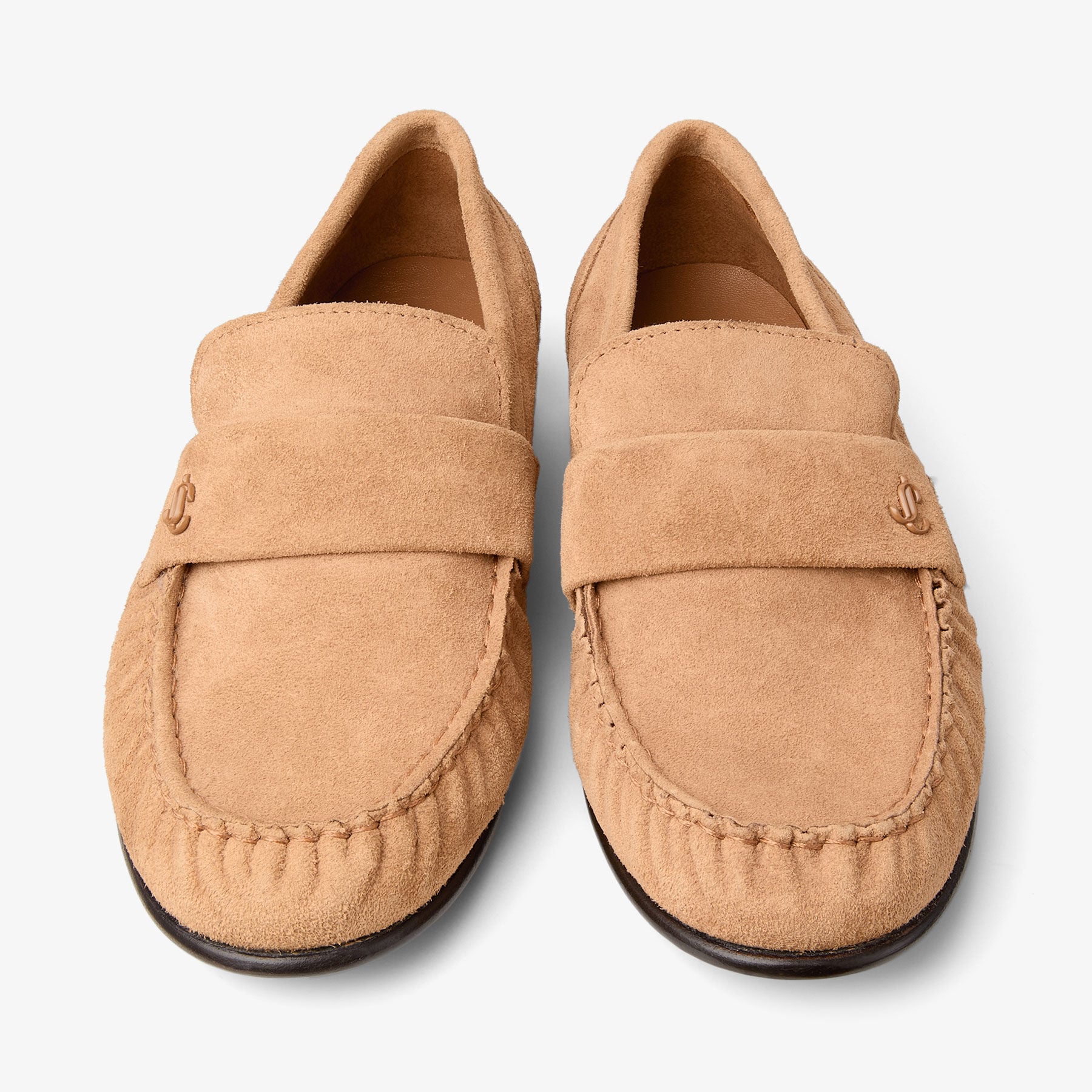 Ellis Loafer F | Toffee Suede Loafers | JIMMY CHOO US