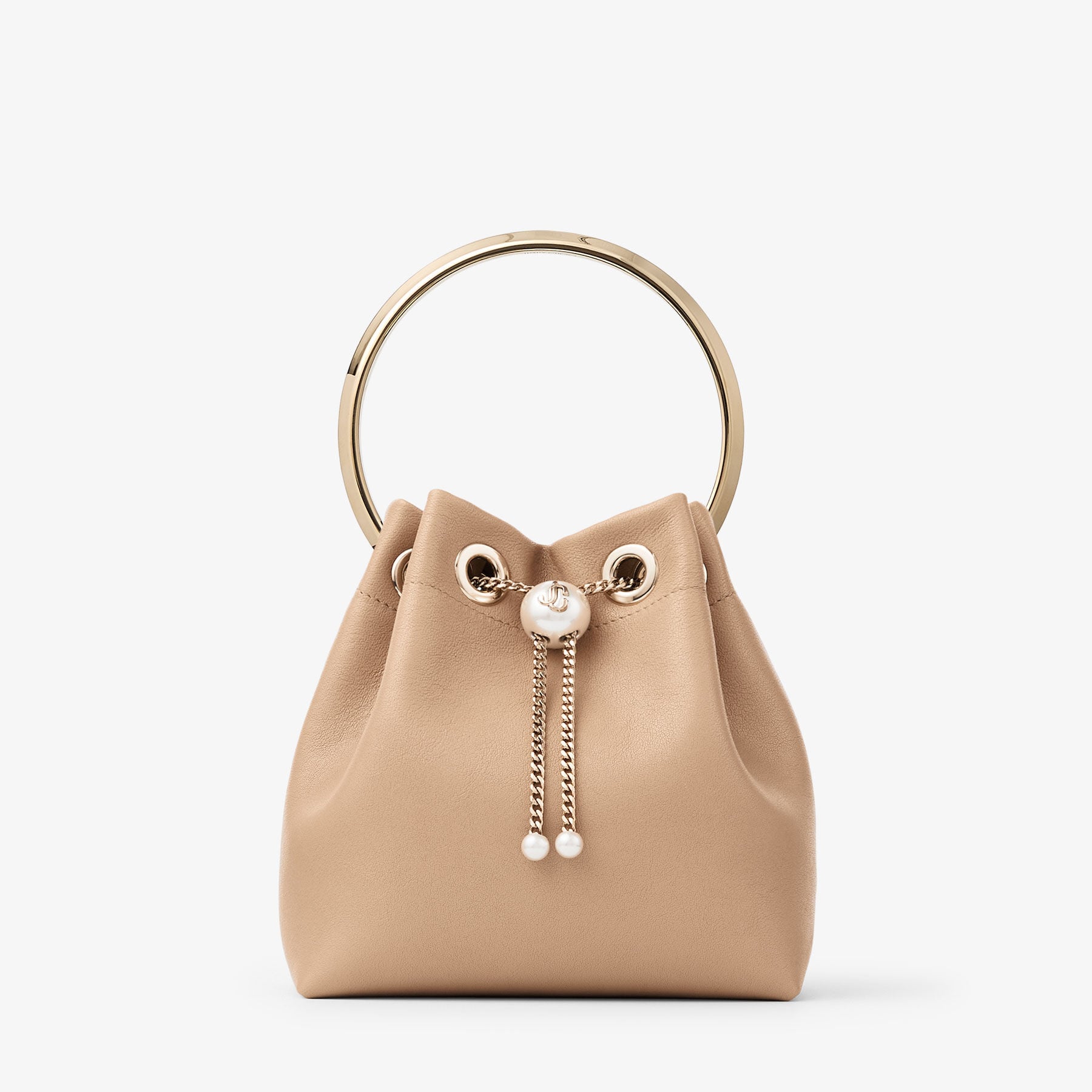 バッグ BON Bon Bon | Chai Biker Leather Bucket Bag with Pearl Closure | JIMMY