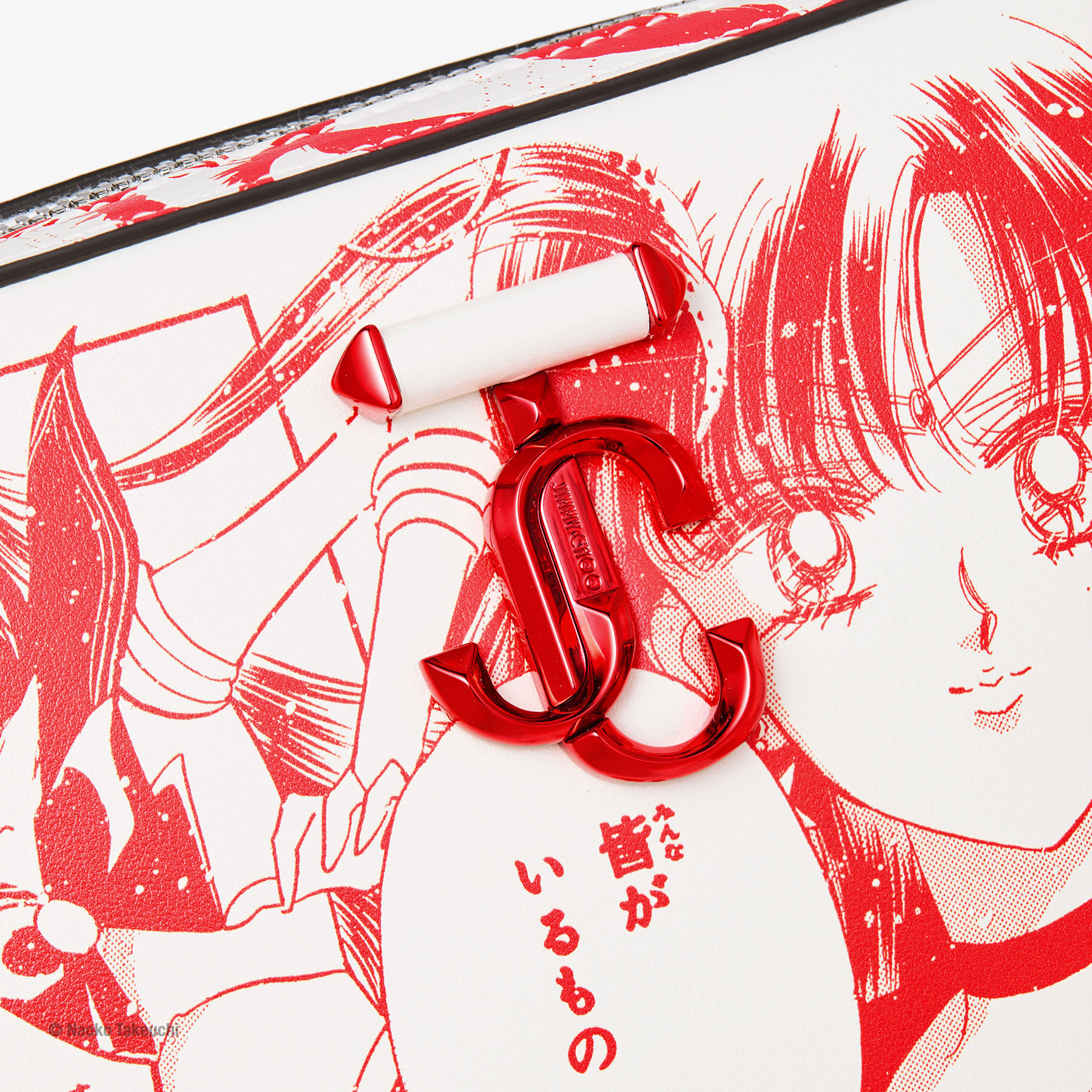 Sailor Mars Avenue Vanity Bag|Red Leather Top Handle| JIMMY CHOO