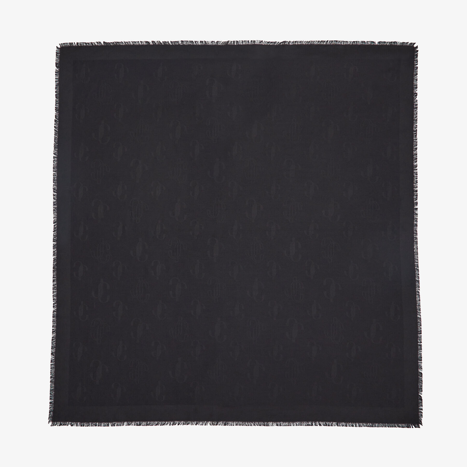 Black Silk and Wool Jacquard Shawl | EMANI | Winter 2021 Black Silk and Wool Jacquard Shawl | EMANI | Winter 2021