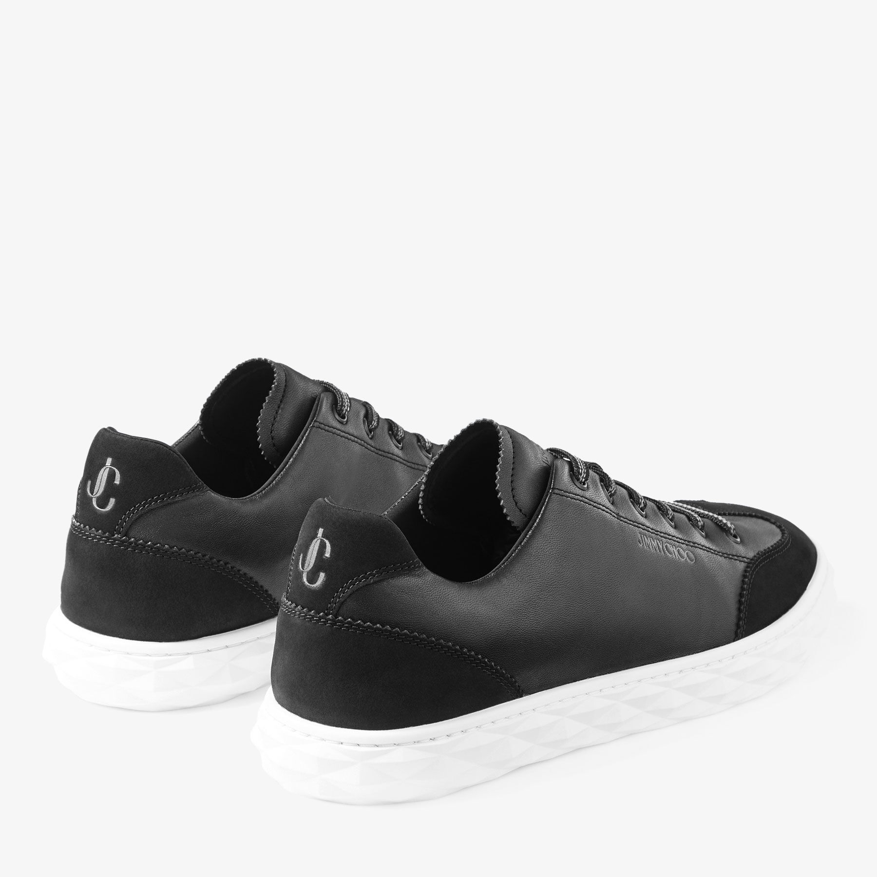 超ポイントアップ祭 Leather Black | Flex/M Light Diamond Trainers CHOO JIMMY | 靴