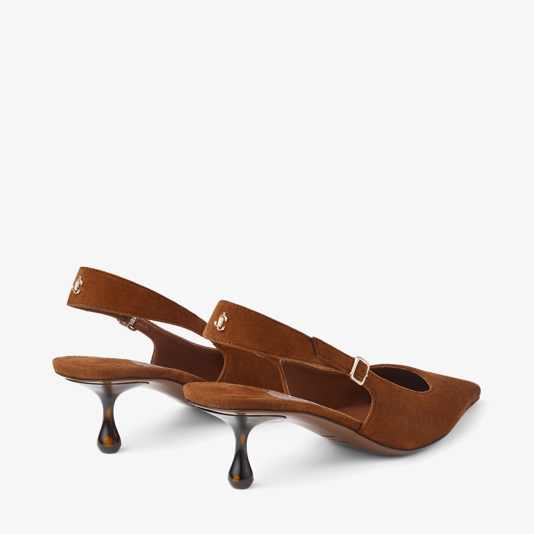 Amel 50 | Tan/Tortoise Suede Pumps | JIMMY CHOO