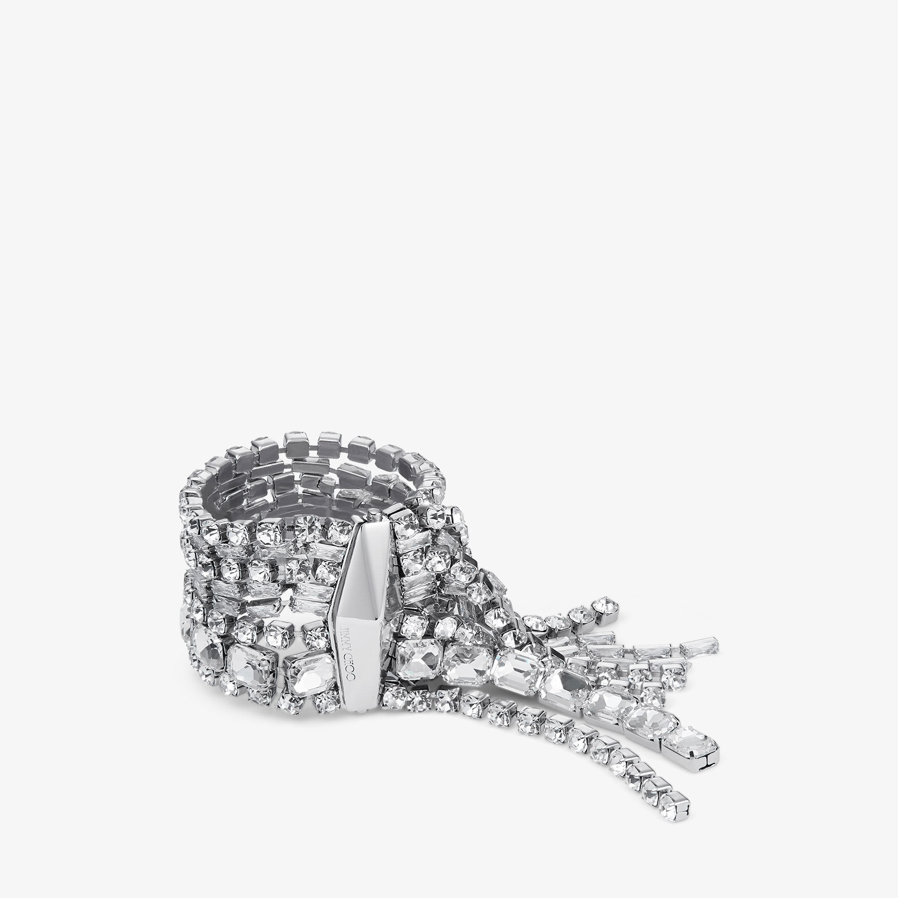 Zandra Bracelet | Silver-Finish Crystal Bracelet | JIMMY CHOO