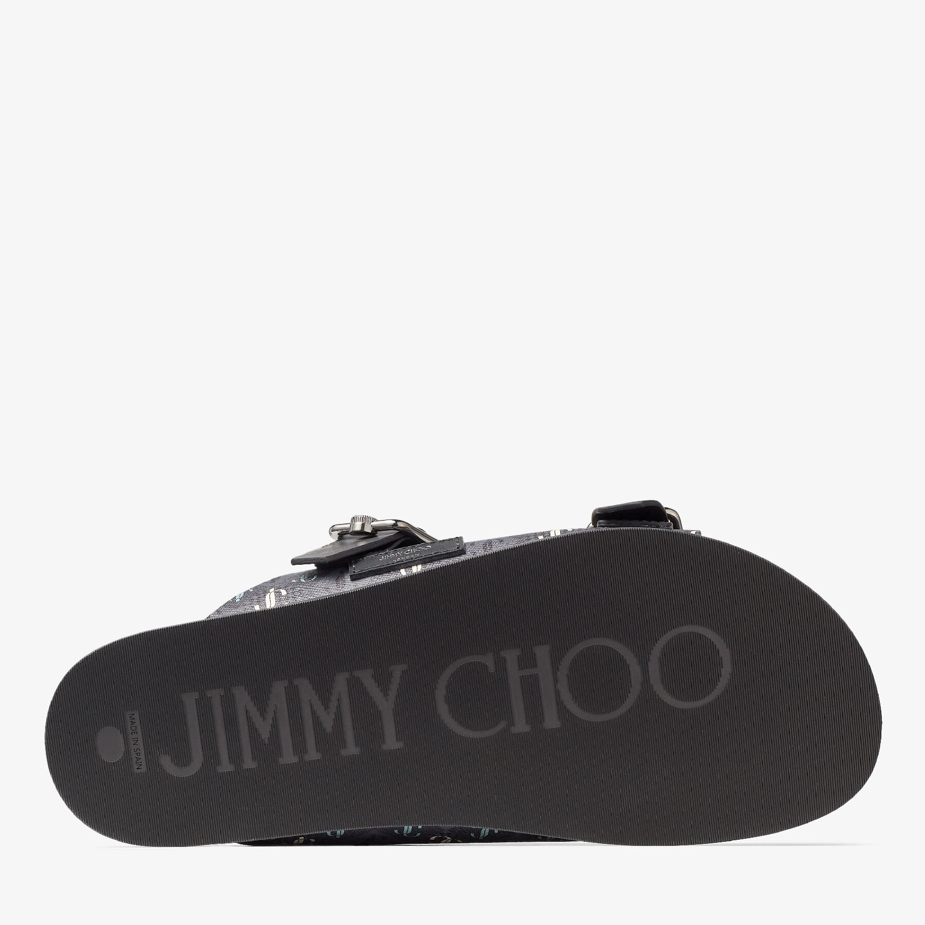 ETTA CITY SANDAL Smoke Leather Sandals with JC Monogram Summer