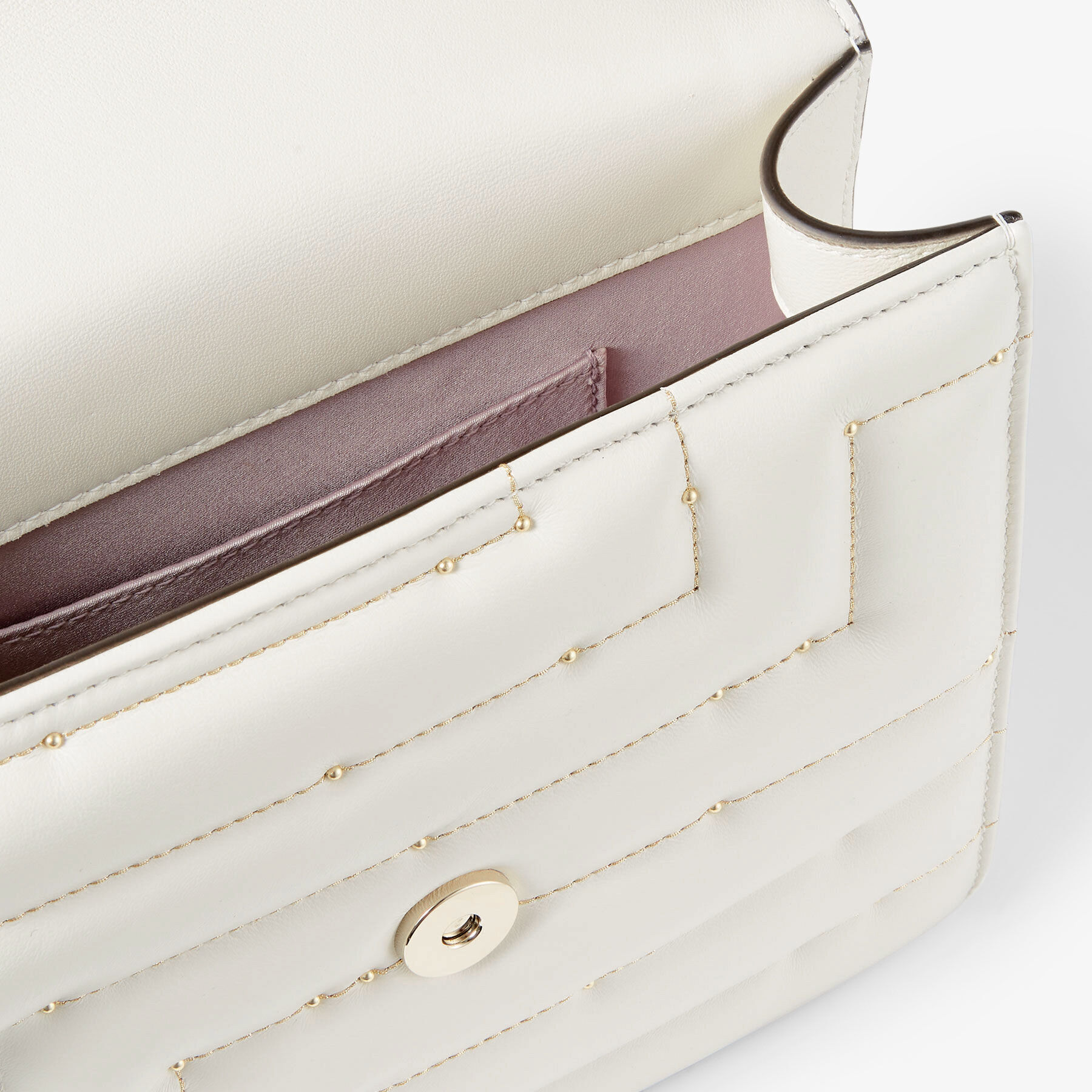 AVENUE SHOULDER | Latte Avenue Nappa Leather Shoulder Bag