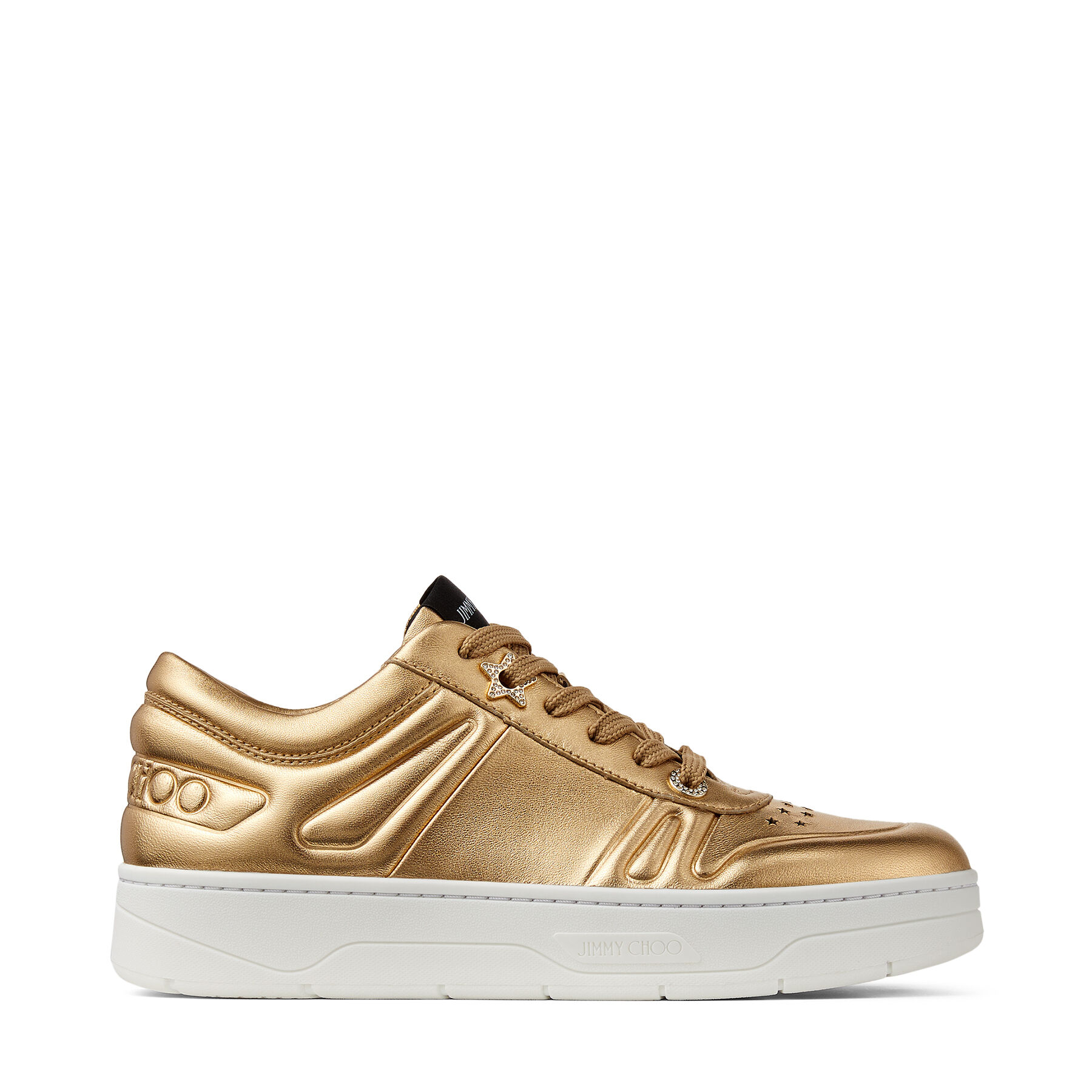 jimmy choo rose gold sneakers