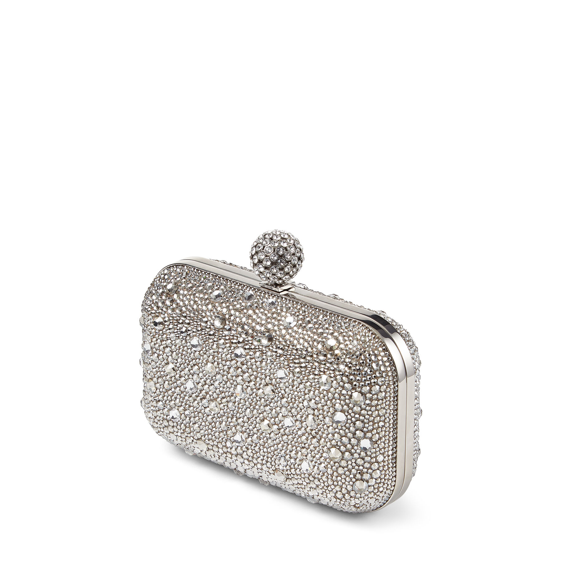 Nude Shimmer Suede Clutch Bag with