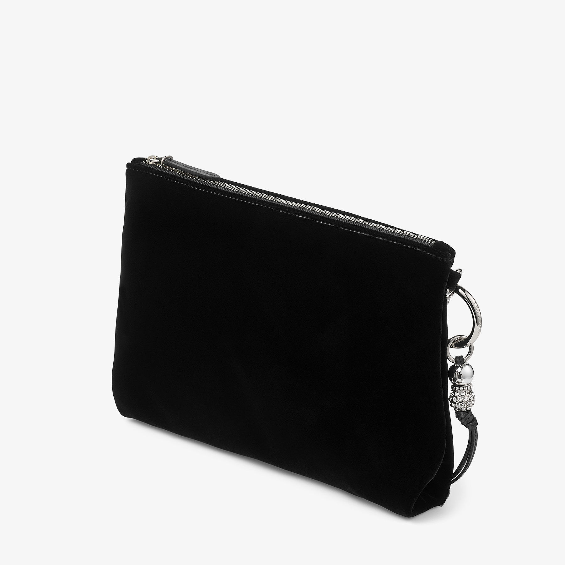 Callie | Black Velvet Clutch Bag | JIMMY CHOO