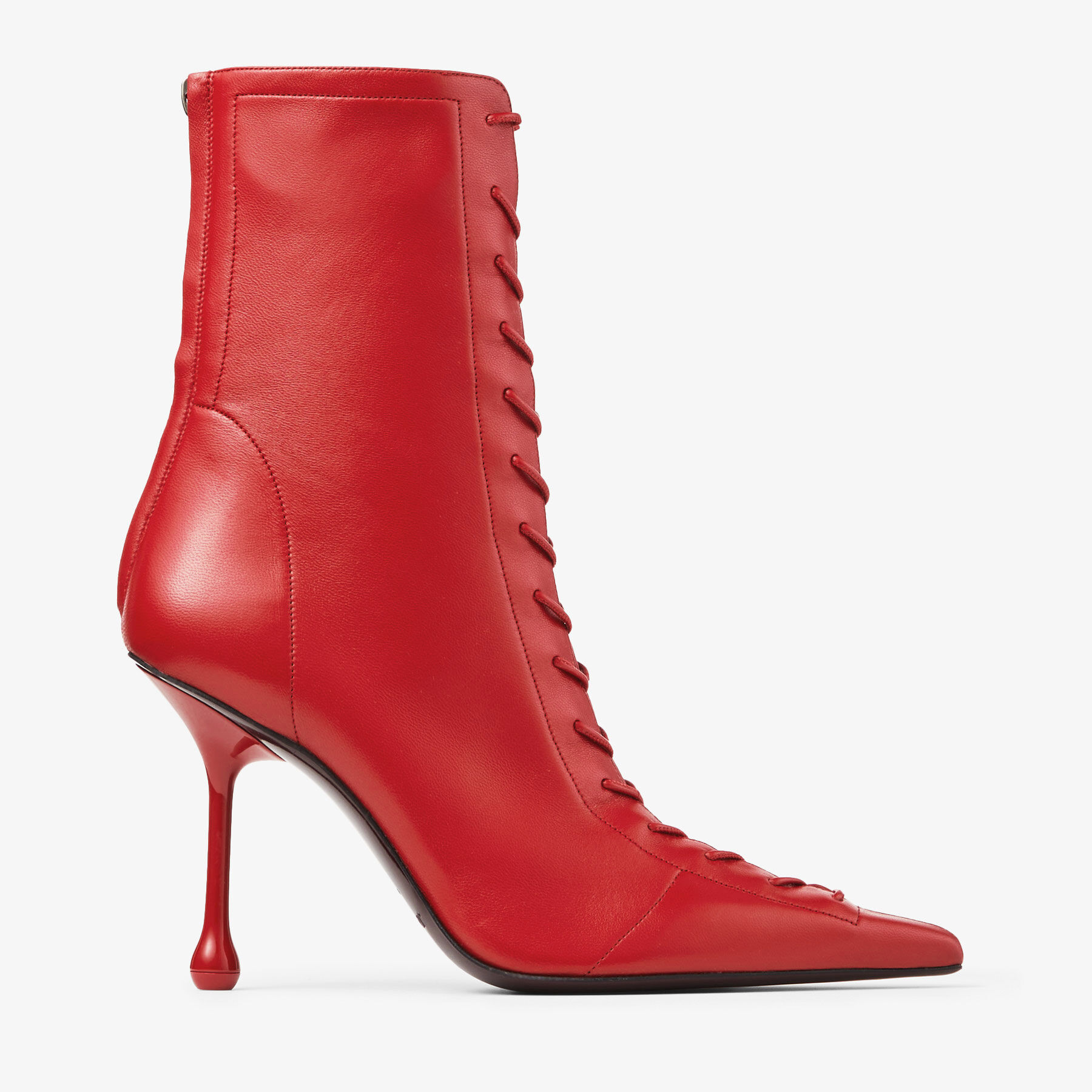 Jimmy Choo Scarlett 95 Leather Boots Red 38 It