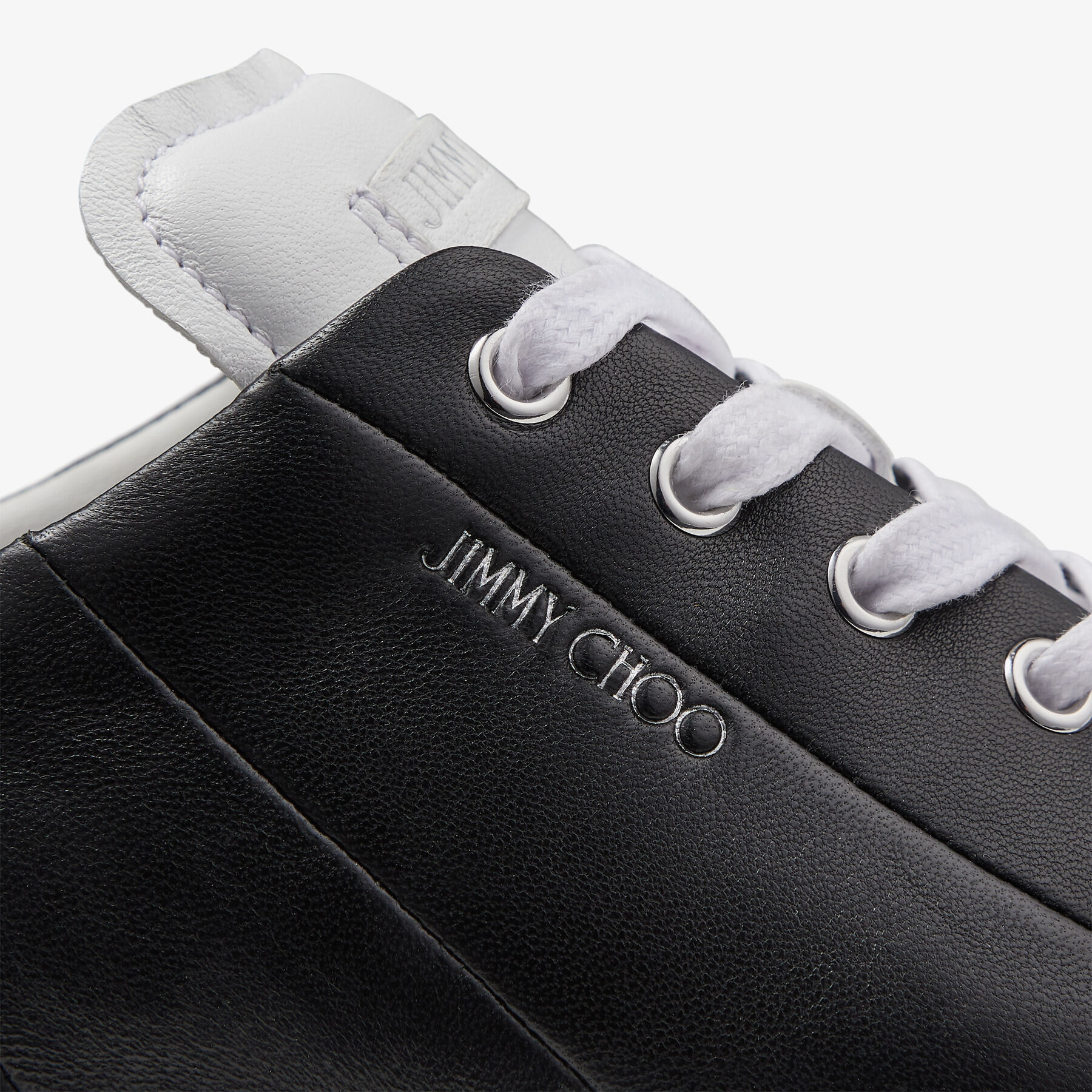 Black Nappa Leather Low-Top Trainers | DIAMOND LIGHT/F | Spring 