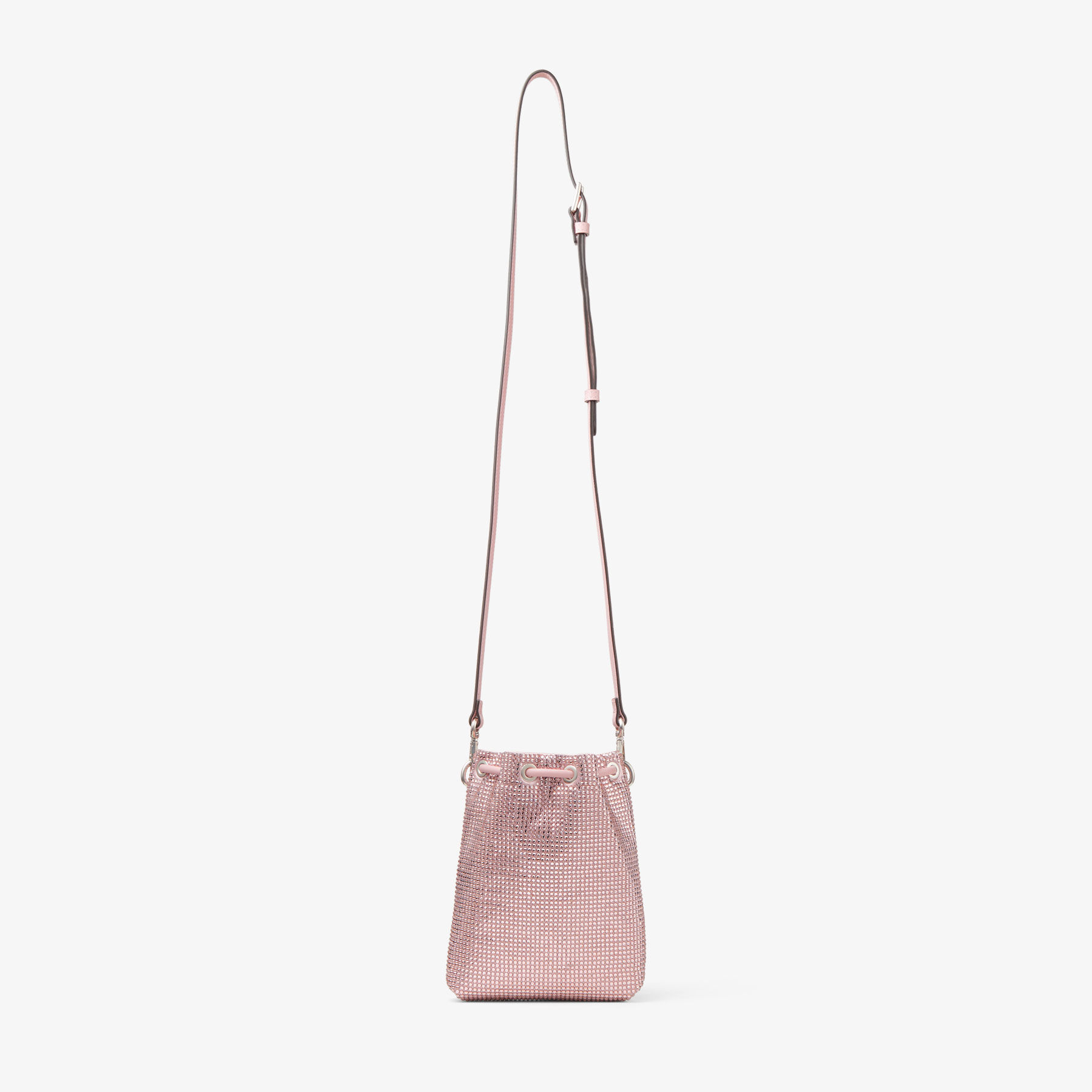 超人気新品 Mini Cinch | CHOO JIMMY | Bag Mini Crystal Satin Rose ロッド