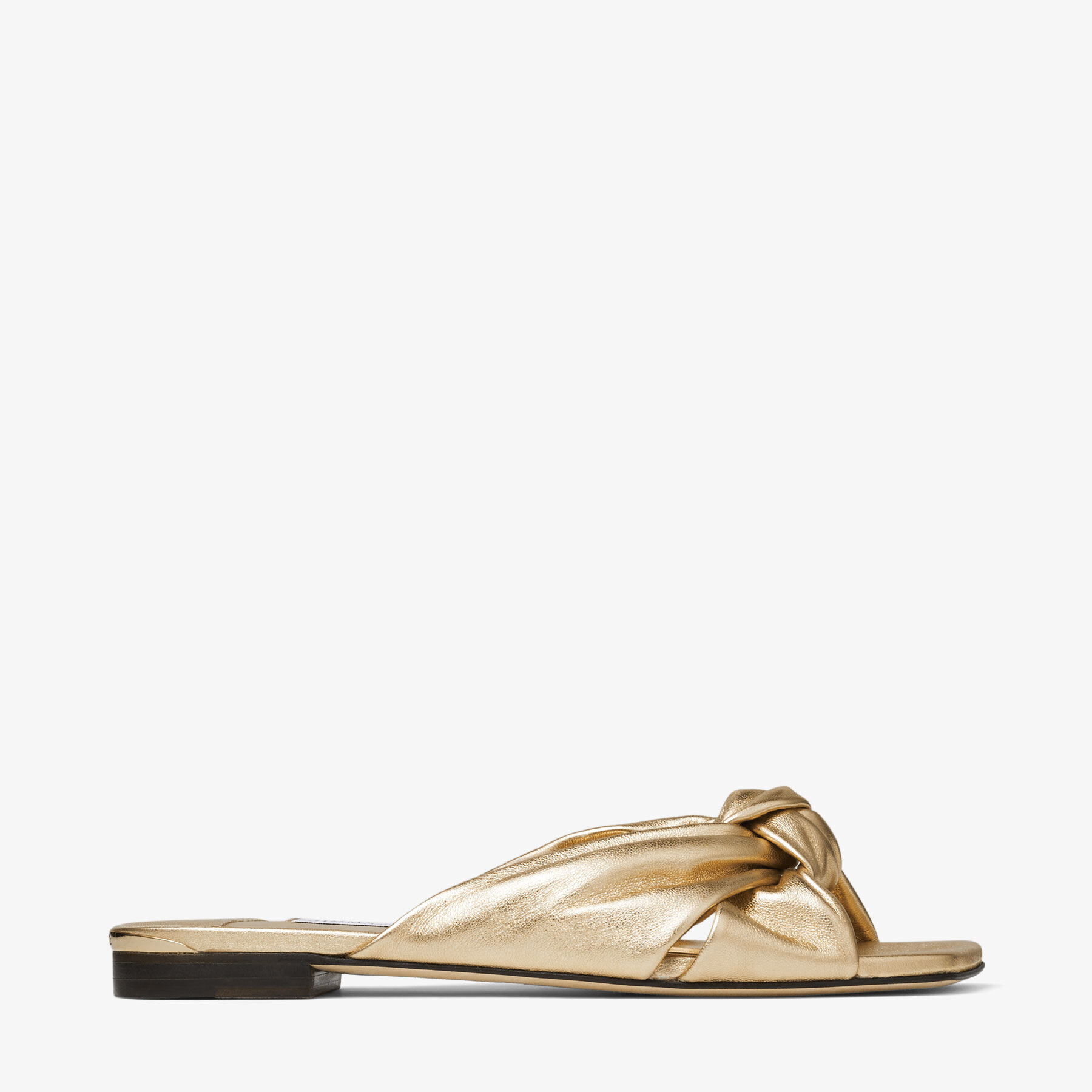 Metallic shop sandals flat