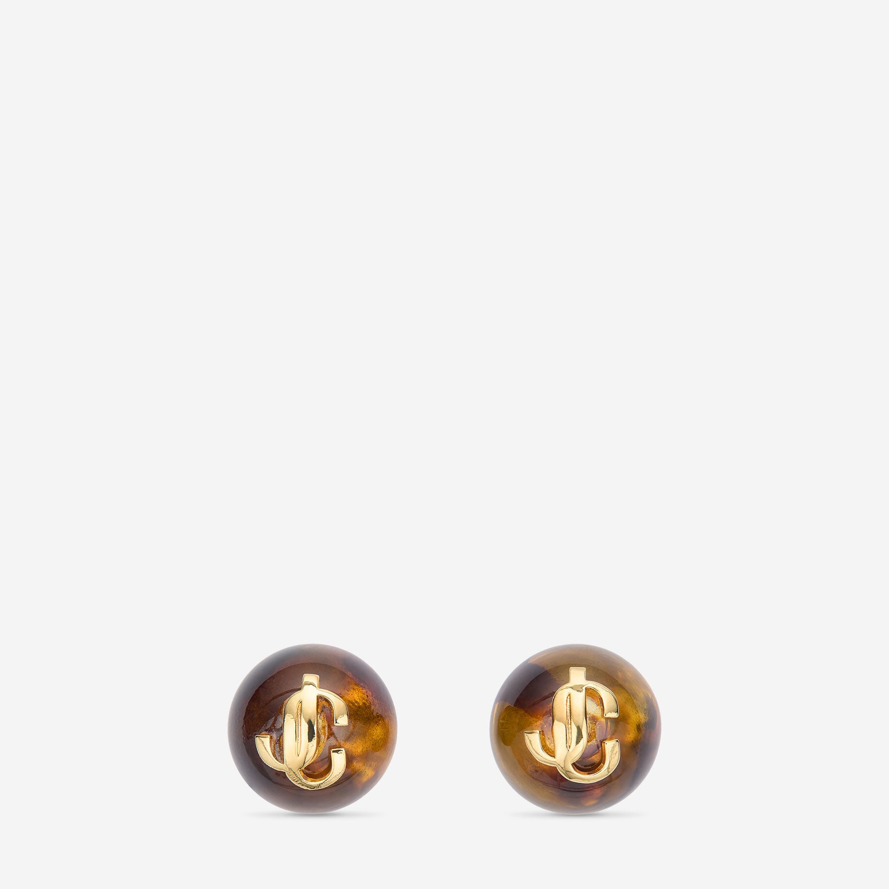 Beads Earrings | Tortoiseshell and Gold Finish Metal and Acrylic