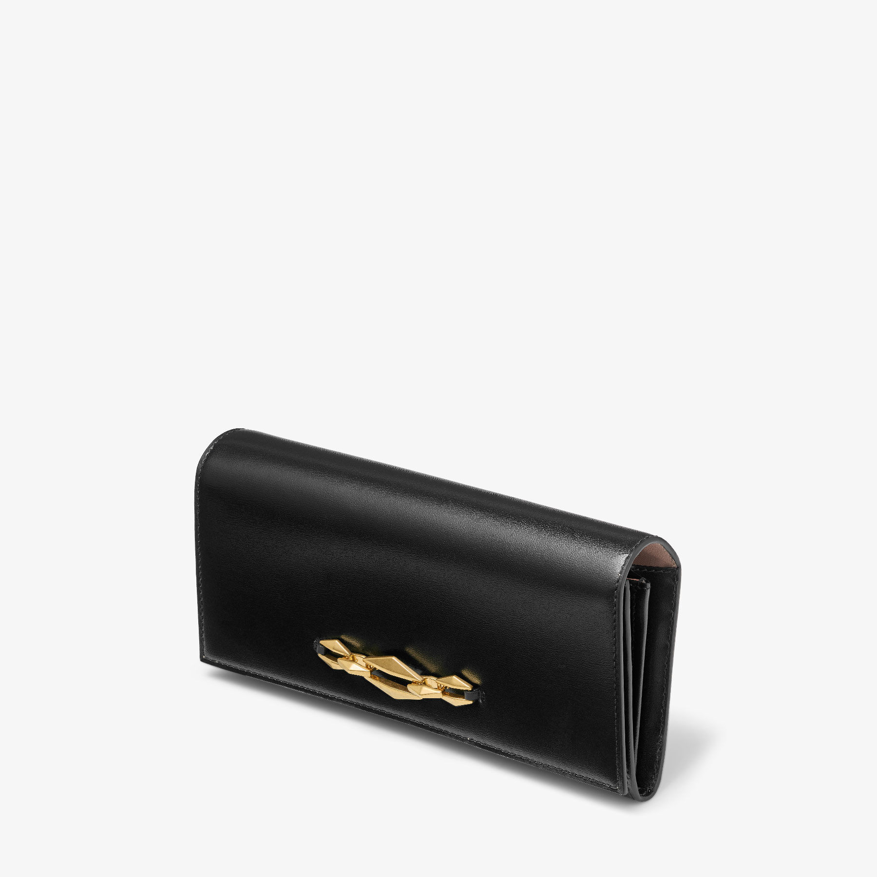 Martina | Black Leather Wallet Leather SLG | JIMMY CHOO