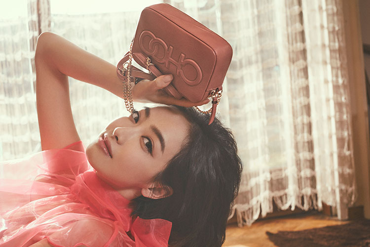 Victoria Song Qian wearing Jimmy Choo BALTI bag