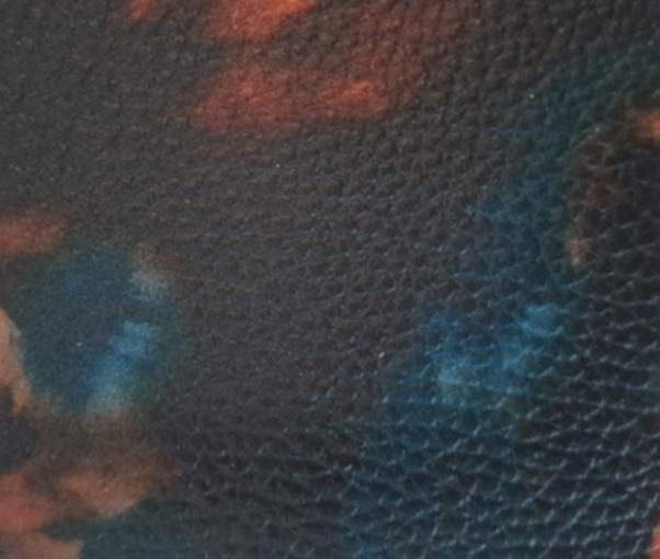FLOWER PRINTED GRAINY LEATHER