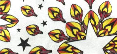 GALAXY STAR PRINT SATIN
