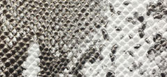 METALLIC SNAKE PRINTED LEATHER