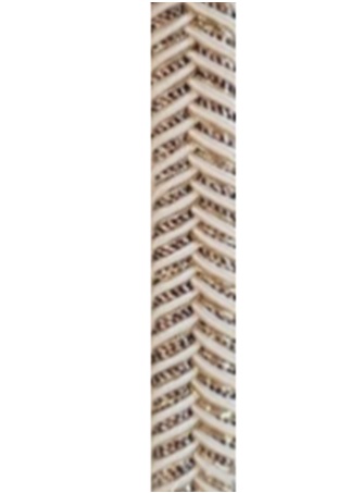 LIZARD EMBOSSED METALLIC LEATHER W/METALLIC BRAID