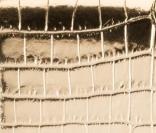 METALLIC CROC EMBOSSED LEATHER