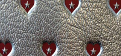 METALLIC SWEETHEART PRINTED LEATHER