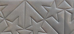GRAPHIC STAR PRINT EMBOSSED LEATHER