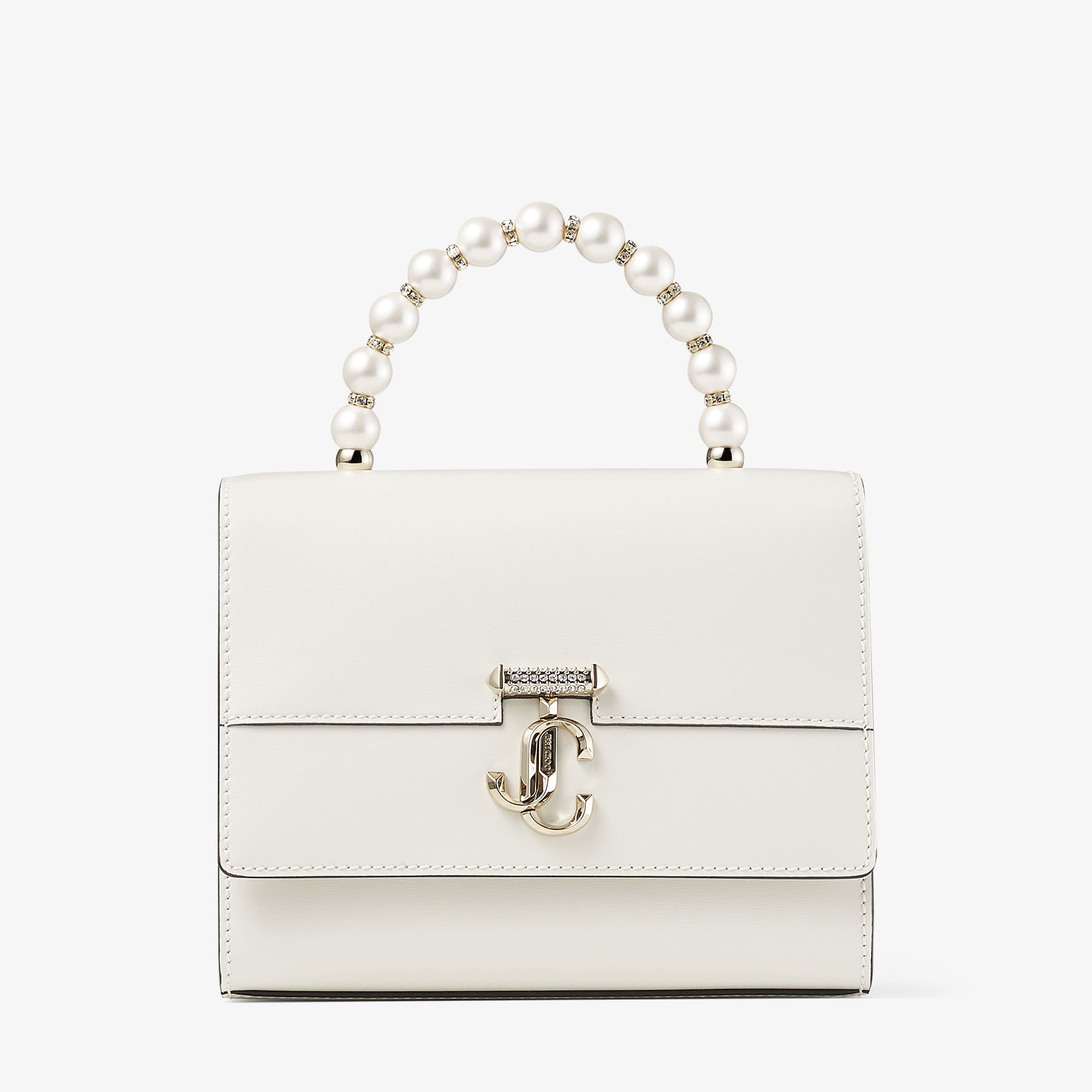 Jimmy Choo Avenue Top Handle S In Latte/light Gold
