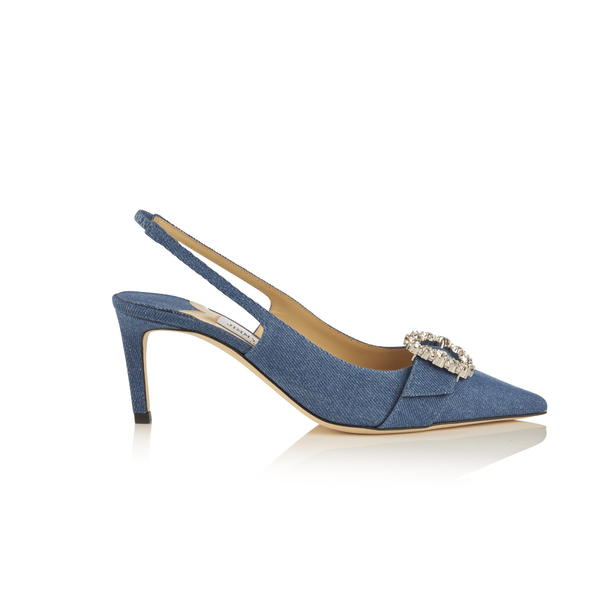 JIMMY CHOO Cheri Sb 65 ミュール クリスタル◇Jimmy Choo CHERI SB 65 ナッパレザー ミュールMILK