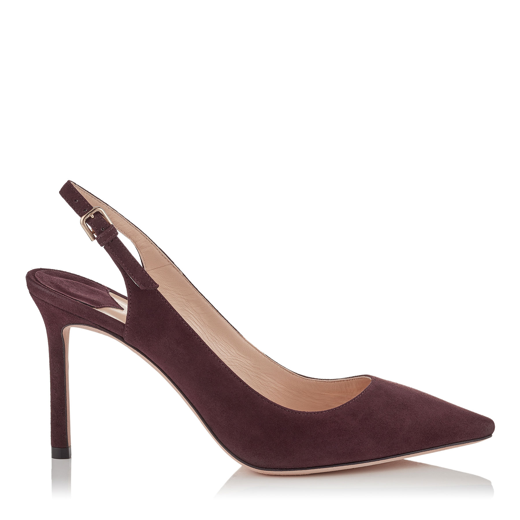 burgundy sling back shoes