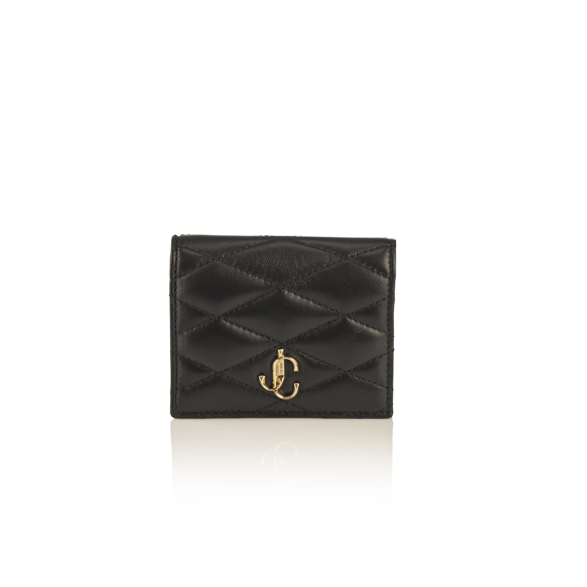カードケース・名刺入れ JIMMY CHIOO FARONE QUILTED LEATHER CARD CASE Jimmy Choo Farone Card Case In Black | ModeSens