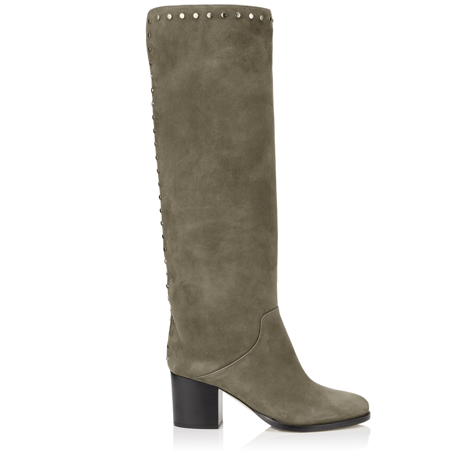 Harlem 65 Mink Suede Over The Knee Boots With Studded Trim By Jimmy Choo Coshio Online Shop