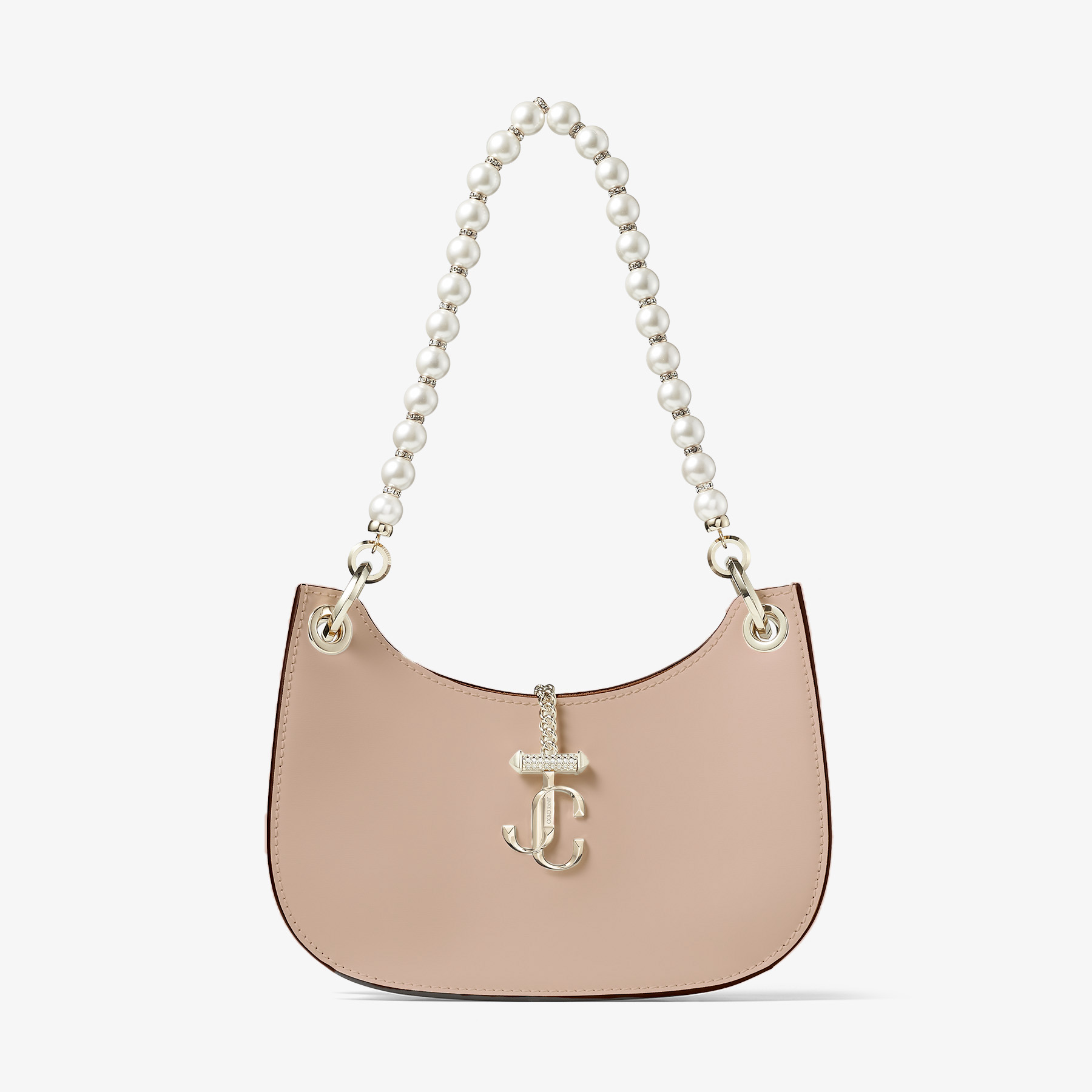 Jimmy Choo Varenne Hobo/s In Ballet Pink/light Gold | ModeSens